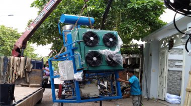 Máy nước đá viên 15hp - R22 - Sản lượng 4 tấn