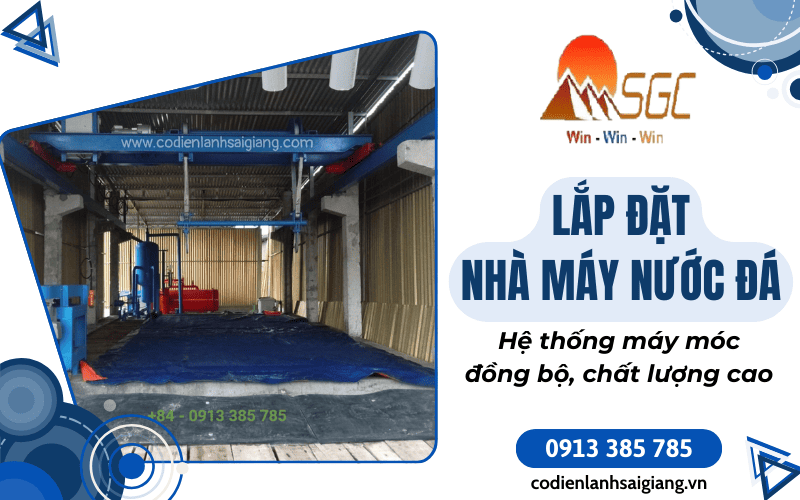 lắp đặt nhà máy nước đá