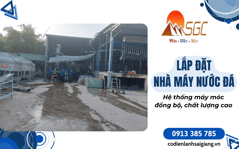 lắp đặt nhà máy nước đá