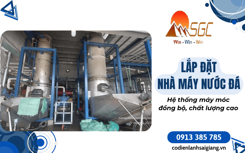 lắp đặt nhà máy nước đá