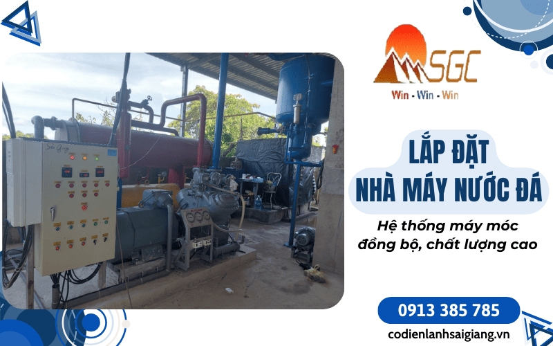 lắp đặt nhà máy nước đá