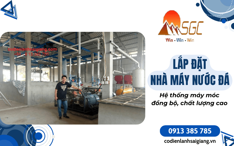 lắp đặt nhà máy nước đá